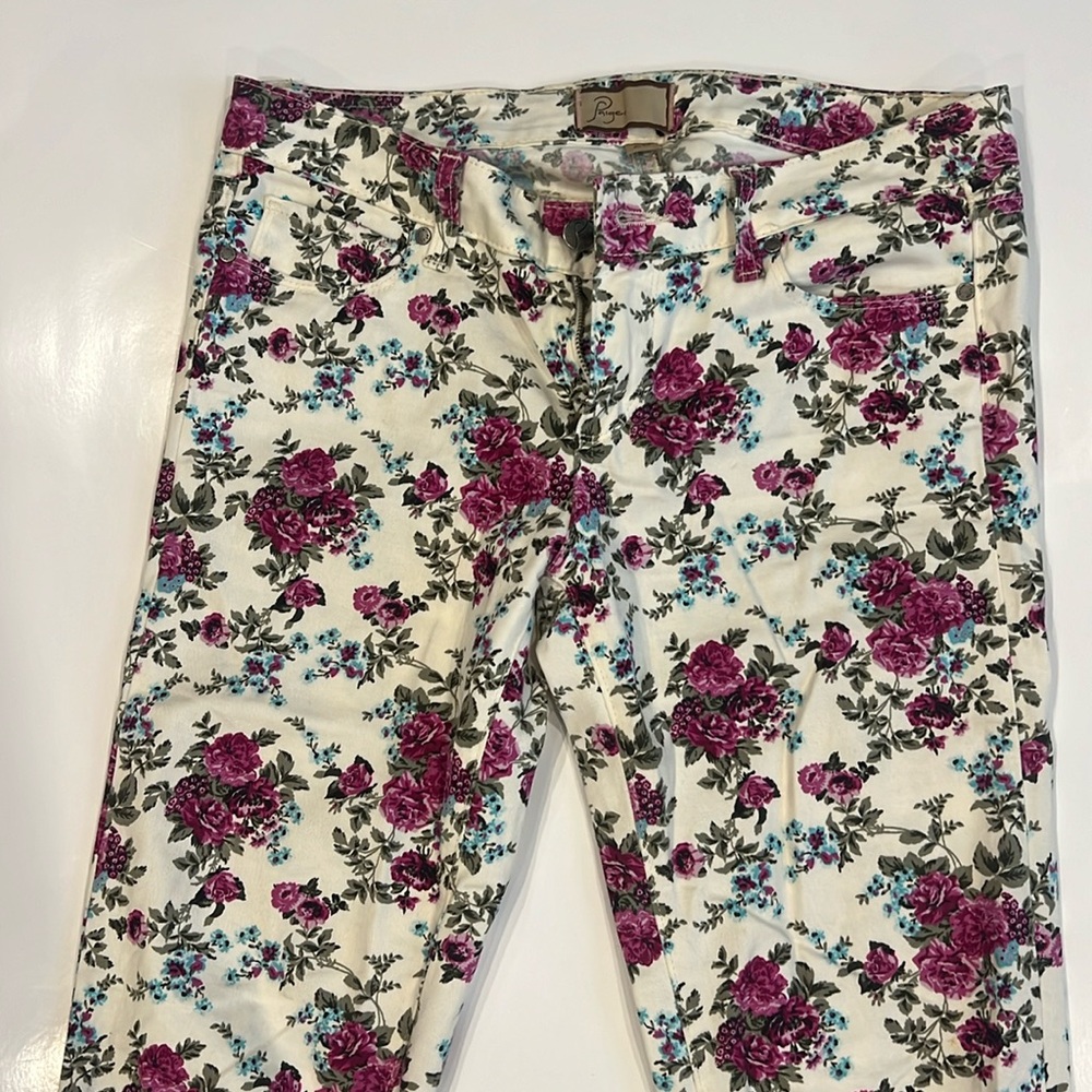 Paige soft denim floral jeans pants 28